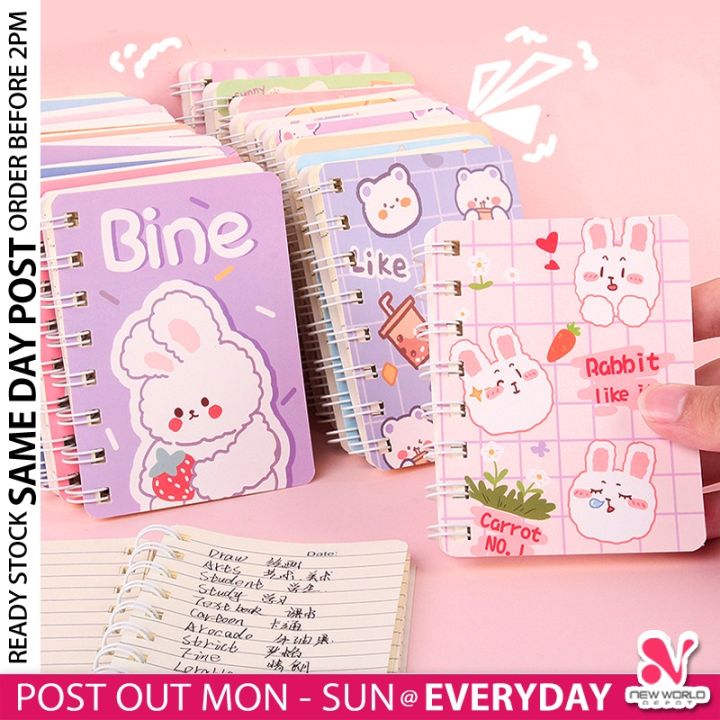 𝟭𝟲𝟬 𝗣𝗔𝗚𝗘 》Cute Cartoon Mini Notebook Portable Memo Note Book Notepad ...