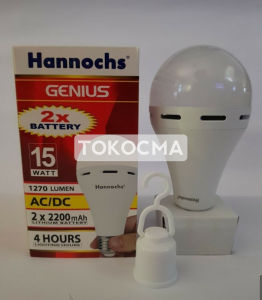 Lampu Emergency LED AC/DC Genius 15w 15watt Hannochs