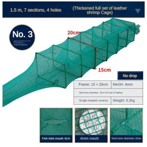 【COD】New Multi-size Optional Folding Crab Fish Shrimp Cage Fishing Bait Trap Casting Eel Net Cage