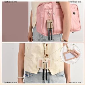 [COD] Technicolore ที่ใส่ปากกาแบบพกพาสองชั้นสำหรับสายคล้องป้องกันการสูญหายสำหรับพวงกุญแจป้ายปากกาสายคล้องกระเป๋าสำหรับพยาบาลผู้ให้บริการจัดส่งเสมียน