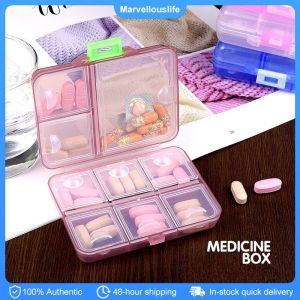 9 Grid Pill Box Pill Dispenser Pill Case Medicine Holder Tablets Storage Dustproof Damproof Container