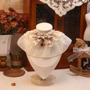 Cổ Yếm thú cưng dễ thương với thiết kế ren hoa cho chó và mèo