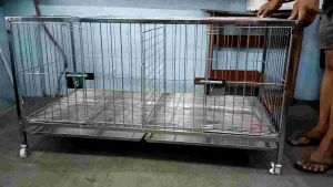 2x4x2 2doors stainless dog cage..