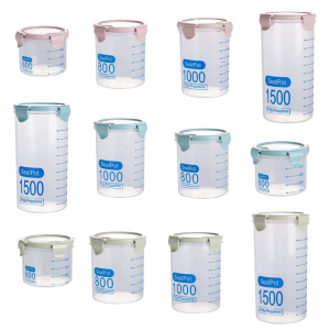 Storage Containers For Cereal Organizing Sealed Clear Plastic Canisters for Kitchen Organization