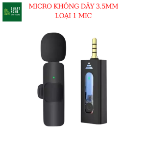 Micro cài áo không dây cho Laptop PC Tablet thu âm rõ nét với chân cắm mic 3.5mm thông dụng