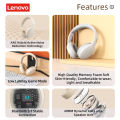 Lenovo TH30 TWS หูฟร้สายหูฟังบลูททูธ5.3สเตอริโอไฮไฟเพลงพร้อมไมโฟนตัดเสงรบกวนแบบหมุนได้ชุดหูฟังสำหรับเนกีฬา. 