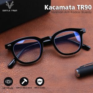 GENTLE FAWN Kacamata Antiradiasi Blueray Bahan Tr90 Style Kotak Stylish Trendy Terbaru Fashion Wanita dan Pria Kekinian 1141