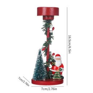 Desktop Resin Christmas Tree Santa Claus Candle Holder Christmas Party Decoration Ornaments