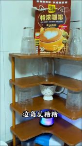 Wooden Multi-Tier Storage Rack Home Office Desktop Countertop Display Space Saver Corner Brackets