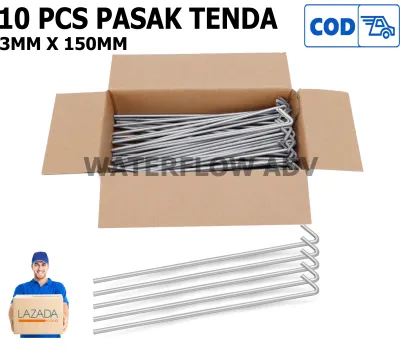 Pasak tenda galvanis camping isi 10 pcs 3mm x 150mm