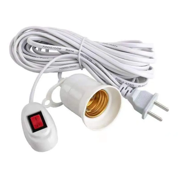 Lamp Bulb Holder With Switch LED Light Bulb Extension Socket