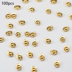 100pcs Yuan Bao Emas Yen Pau Logam Yen Pao Cina Yuan Bao Feng Shui Dekorasi Yuan Bao