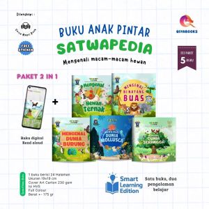 Seri Satwapedia (1 Set Isi 5 Buku) - Edukasi Belajar Dunia Hewan Full Color - Bonus Voice Magic Book