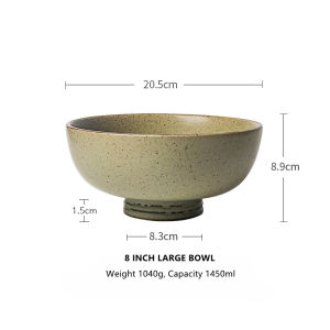 ชุดเซรามิค OMK ถ้วยซุปชามใหญ่1500มล. ทำด้วยมือ