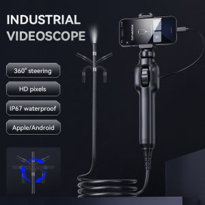 S43OTG Industrial Endoscop 8mm Single Lens 360° Rotation Pipe Sewer Inspection Borescope IP67 Waterproof for iPhone Android