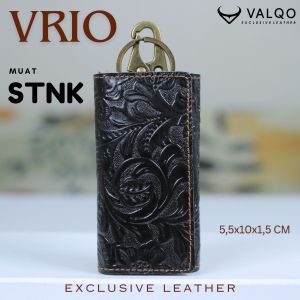 [VALQO] Gantungan kunci Dompet STNK VRIO kulit sapi untuk Mobil Motor