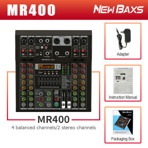 NEW BAXS Audio Mixer MR400 MR600 4/6 Channel 7 Band Graphic Equalizer Bluetooth USB 99 DSP FX for Home Karaoke