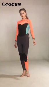 [Toronto2] 2.5MM Neoprene Black Wetsuit for Womens Full Length Back Zipper Diving Suit Couple Wetsuit Surfing Snorkeling