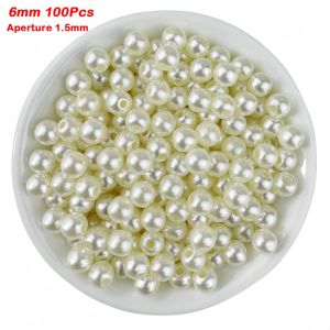 BETTERFORM 20-300Pcs 3-14mm Imitation Pearls High Gloss With Hole Craft Pearl Beads White Round Shape ABS Pearl Beads DIY Jewelry Making
