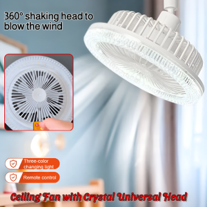 Led Ceiling Fan Light Remote Control Brightness Adjustable 2 Colors &3 Wind Speed Whole House Air Delivery Energy-Saving Fan Light