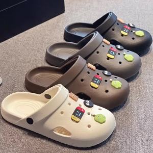 [Free Shipping] WomenS Clogs With Closed Toe For Home Use Non-Slip Bathroom Summer Slippers Soft-Soled Lightweight Can Be Worn Outside MenS Slippers