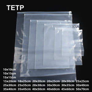 50Pcs Transparent Cloth Packaging Zipper Bags Home Travel Underwear T-shirt Short Scarf Dress Storage Organizer Customize