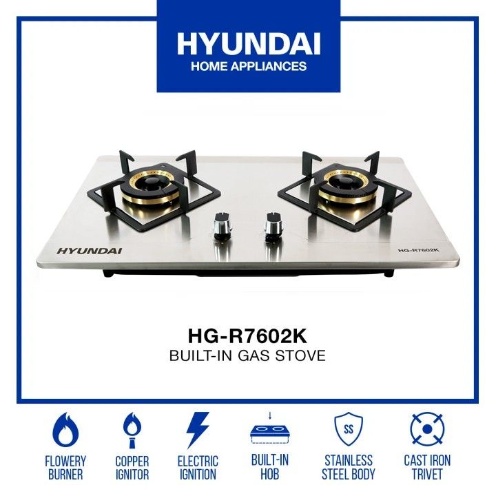 Hyundai Double Burner Stainless Steel Gas Stove HGR7602K Lazada PH
