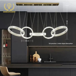 Modern Rings Pendant Lights Crystal Chandeliers Atmospheric High-end Villa Art Personality Creative Home Decor Living Room Lamps