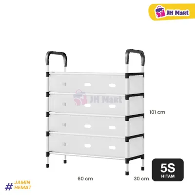 JH MART Rak Sepatu 6 Susun Tertutup Anti Debu Rak Serbaguna Gantungan Tas Topi Minimalis
