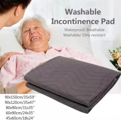 Dofia 90x150 / 90x120 / 80x90 / 60x90 45x60CM Washable Incontinence Bed Pad Mat Reusable Absorbent Wetting Sheet Protector Dry Mat Baby Adult Protector Green White Khaki