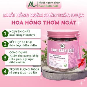 Muối hồng ngâm chân thảo dược - Thảo mộc ngâm chân - Hymalayan Foot Bath Salt