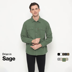 Coop Design - Drian Kemeja Outdoor Safari Tactical Workshirt Baby Canvas Lengan Panjang Pria