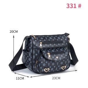 TB BAG #331 FASHION LEATHER FLORAL PRINT CROSSBODY SHOULDER BAG FOR WOMEN ELEGANT STYLE