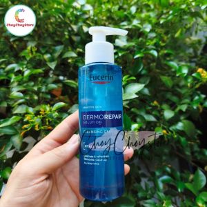 Sữa Rửa Mặt Eucerin DermoRepair Solution Cleansing Gel 200ml  Gel Làm Sạch Dịu Nhẹ Cho Da Khô Nhạy Cảm & Da Yếu - ✔️ Hỗ trợ hạn chế cảm giác khô căng sau khi rửa mặt  ✔️ Hướng đến nhu cầu chăm sóc của làn da nhạy cảm và da yếu  ✔️ Giúp duy trì cảm giác