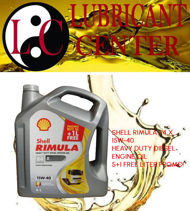 SHELL RIMULA R4 X 15W-40 HEAVY DUTY DIESEL ENGINE OIL 5+1L FREE PROMO ...