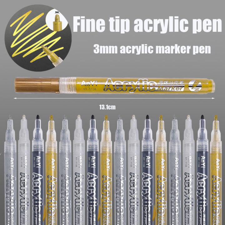Gold Silver Autograph Pen Gold Silver Acrylic Marker Permanent