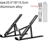 Laptop Stand Foldable 7 Steps 9-17.3 Inch Notebook Computer Tablet Adjustable Aluminium Alloy Portable Outdoor Cooling Bracket Ergonomic For IPad Air Mac Book Lenovo Huawei Samsung Xiaomi ASUS Acer HP Computer Holder laptop Accessories Accesorries Compute
