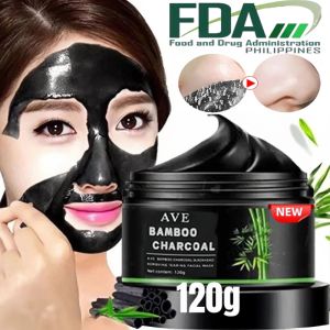 Bamboo Charcoal Oil Control Acne Mask Blackhead Acne Mask Acne Treatment Deep Cleansing Shrink Pores Instantly Nose Mask Skin Care Mask Peel-Off Mask Nose Blackhead Mask Pore Patch Blackhead Spots Skin Care 120g