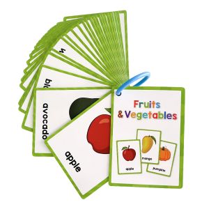 Children Learning Fruits Vegetables English Flashcards Educational Toys Homeschool Supplies English Cards Teaching Aids