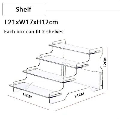 WISE-High Crystal Acrylic Shoe box display storage box/Stackable Magnetic/Display Sneakers Shoes Boxes