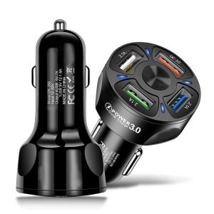 AUTOFun USB sạc nhanh Mini LED sạc nhanh xe Adapter iPhone 12 sạc phổ quát cho điện thoại di động Xiaomi Huawei