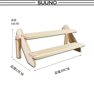 SUUNO 2/3/4/5 Tier Wooden Rack Display Shelve Rack Flower Garden Rack Potted Plant Stand Rak Kayu Wood Jewellery Display Mount Bracket Holder Organizer Shelf Storage Tray Pasu Tanam Rak Accessories Tool