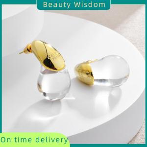 Beauty Wisdom 1Pair Transparent Resin Water Drop Earrings Simple Versatile Fashion Earrings For Women Girls Personalized Earrings Gifts