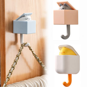 1pcs Creative Cat Hook Cute Seamless Dormitory Bedroom Door Hangers Hooks Key Umbrella Towel Cap Coat Rack Wall Decoration