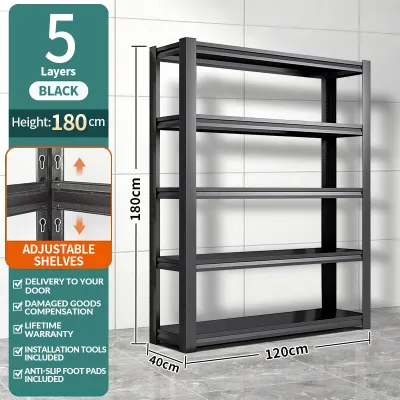 【SG Stock】Adjustable Heavy Duty Rack Shelf Storage Rack Shelf Shelves Boltless Metal Storage Shelf Rack Adjustable Shelves Warehouse Storage Rack 置物架 货架