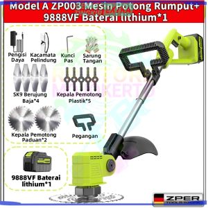 Mesin Potong Rumput Cordless - Baterai Litium alat pemotong Rumput baterai modern 9888V Kualitas Tinggi