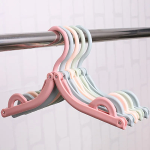 6pcs/12pcs Foldable Hanger Clothes Space Saving Magic Folding Travel Hanger Wholesale Magic Clothes Drying Rack Compact Folding Hanger Convenient Plastic Folding Travel COD