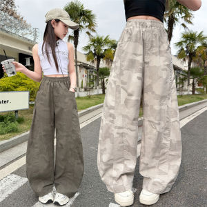 Summer Boys Girls Thin Quick-Dry Camouflage Cargo Pants Fashion Streetwear Cool Casual Trousers Children Sweatpants 8 10 12 14Y h260702