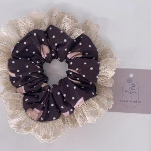 ready stock hair accessories handmade hair tie for women cartoon dog pony holder cute poppy scrunchies
