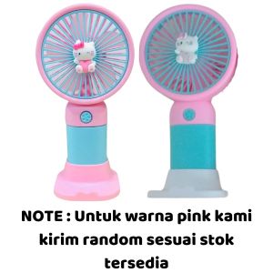 Kipas Angin Genggam Tangan Motif Karakter Lucu + Holder Penyangga HP / Handy Fan Mini USB CoolingFan